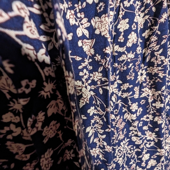 Lulu's Blue Floral Off-shoulder jumpsuit - Picture 3 of 4